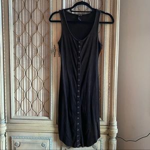 COPY - Form fitting stretch ribbed button down dress